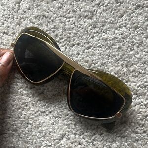 Stylish Gold and Green Sunglasses